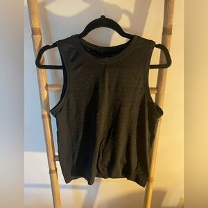 Lululemon Athletica Black mesh/ Perforated Tank Top